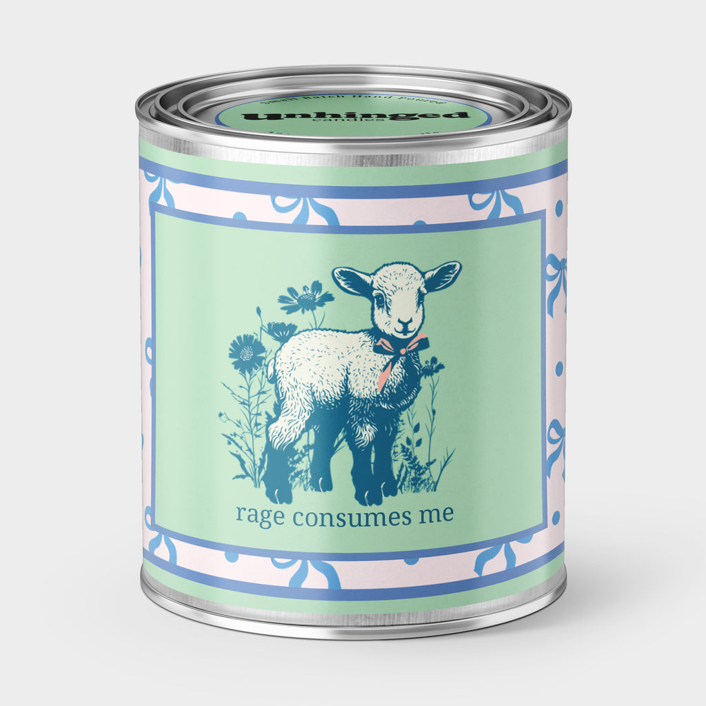 Rage Consumes Me Sweet Lamb Soy Wax Candle